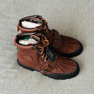NWT Deadstock Polo Ralph Lauren Andres III Brown Leather Boots size 13D